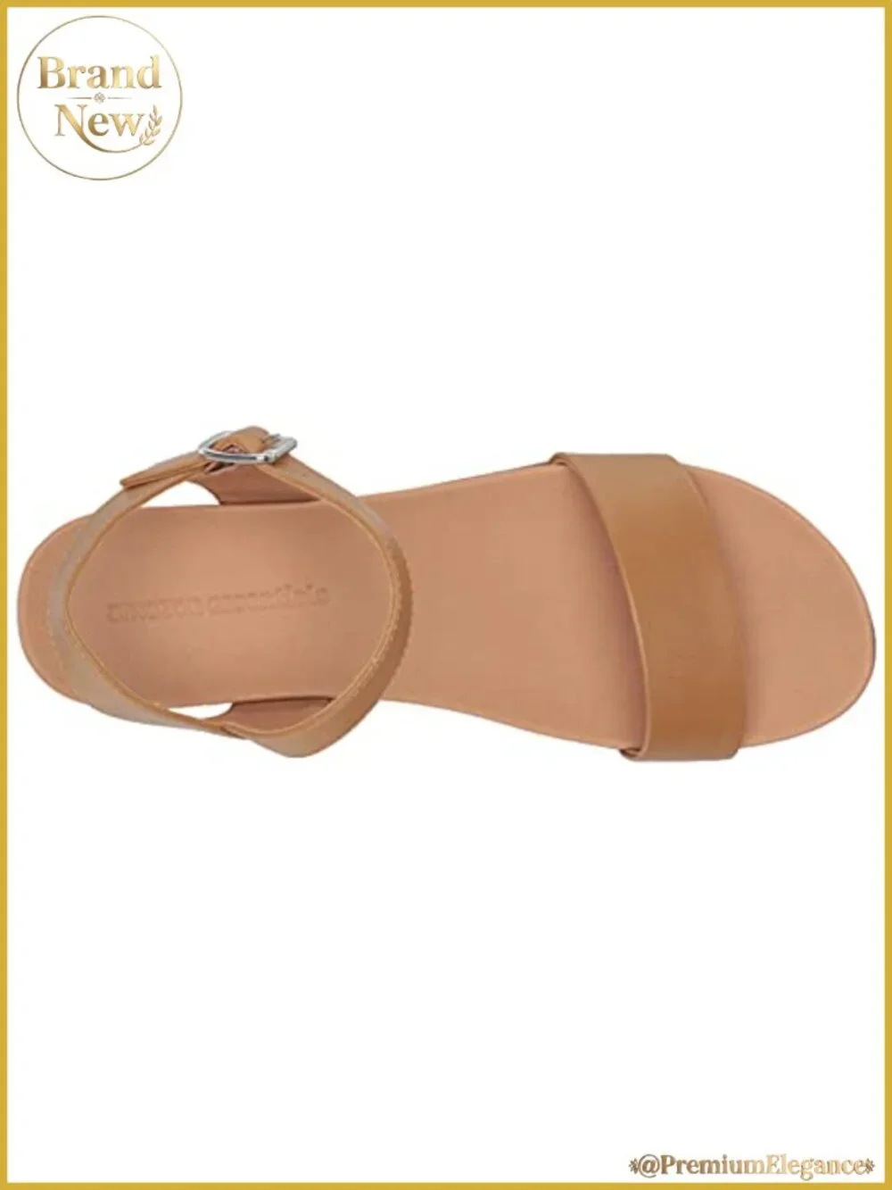 Women's Two Band Ankle Strap Open Toe Flatform Sandals Faux Leather